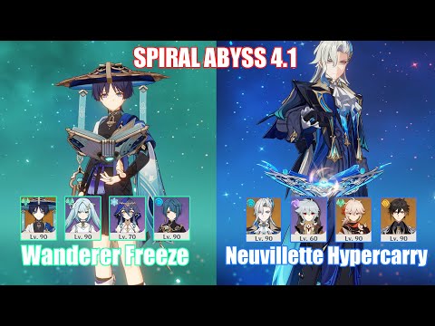 C0 Wanderer Freeze & C0 Neuvillette Hypercarry | Spiral Abyss 4.1 | Genshin Impact