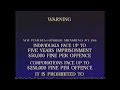 Buena Vista Home Entertainment VHS Warning