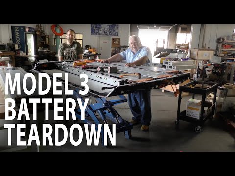 Tesla Model 3 Battery Removal and Disassembly; Highest level of engineering we've seen anywhere.