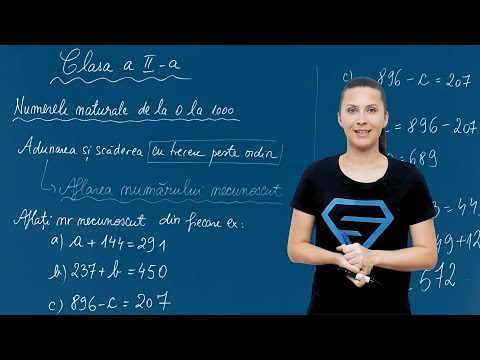 Aflarea numărului necunoscut - Matematica - Clasa II-a