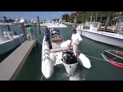 Oxe Diesel Outboard 150 hp with wireless start tested on Brig Navigator 730