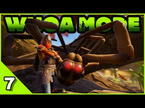 Fighting Wolf Spiders In WHOA MODE Is HARD! - Grounded WHOA MODE - Episode 7