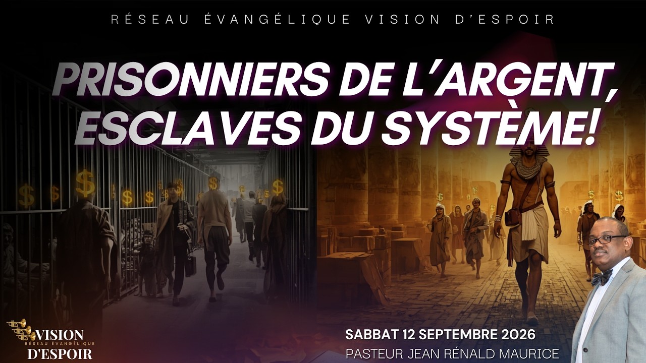 Prisonniers de l'Argent, Esclaves du Système! | Pasteur Jean R. Maurice | 12 Septembre 2026 | VISION D'ESPOIR TV
