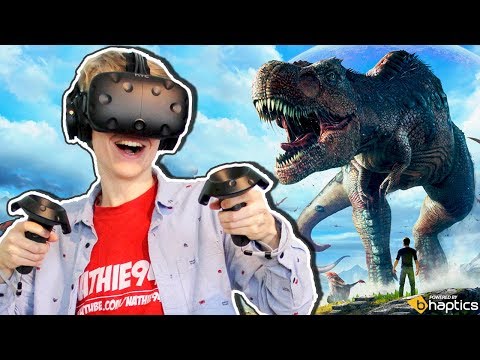 JURASSIC WORLD VR GAME! | Ark Park (HTC Vive + Haptic bHaptics Suit Gameplay)