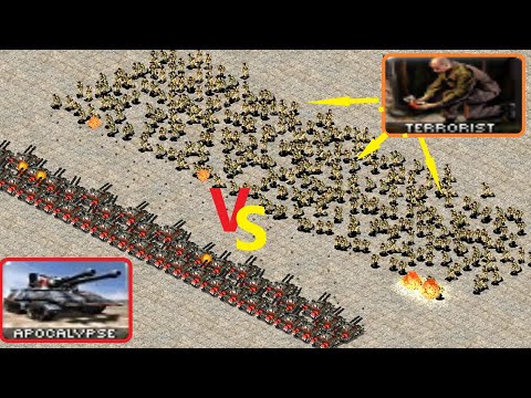 Apocalypse vs Terrorists - Same Cost - Red Alert 2
