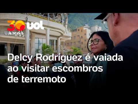 Terremoto na Venezuela: presidente Delcy é vaiada ao visitar escombros do abalo sísmico em Caracas