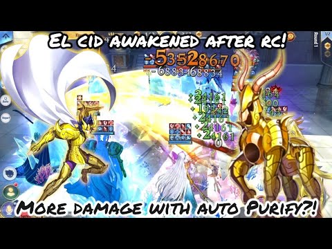 Saint Seiya: Awakening (KOTZ) - El Cid Awakened After Repair Cloth! More Damage with Auto Purify!