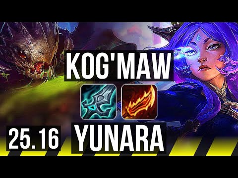 KOG'MAW & Senna vs YUNARA & Milio (ADC) | Legendary | KR Diamond | 25.16