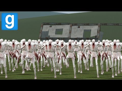 SCP-096 HORDE VS TOWERS! - Garry's mod Sandbox