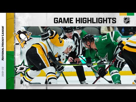 Penguins @ Stars 1/8/22 | NHL Highlights