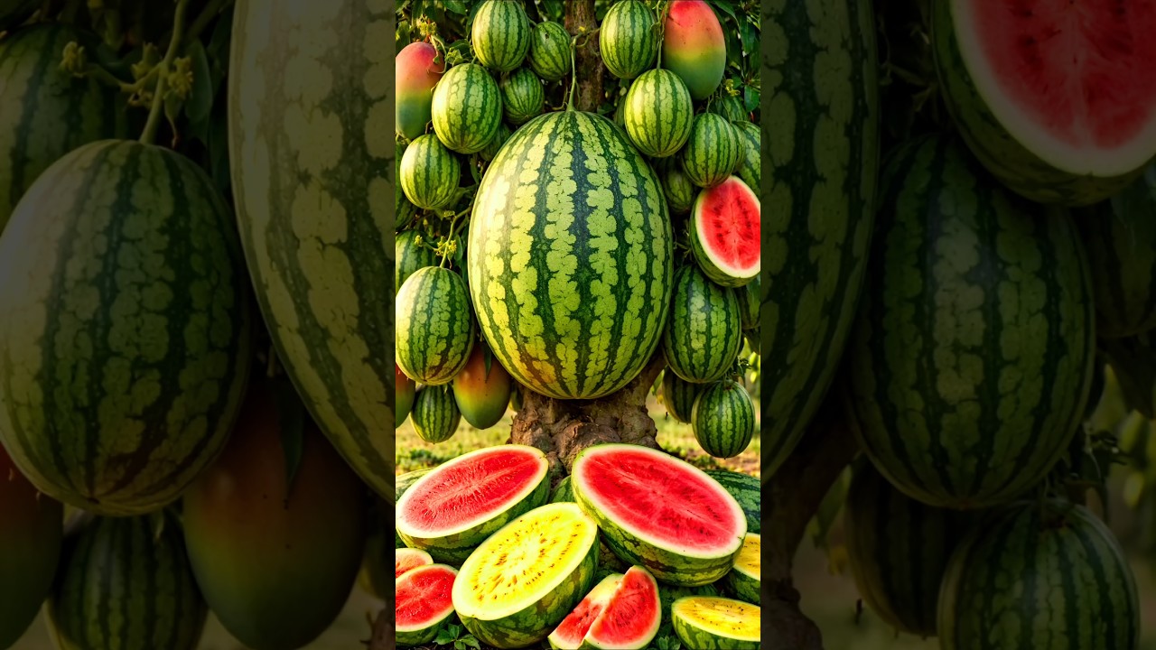 Easy and fast techniques for growing and propagating watermelon trees #garden #fruits #nature