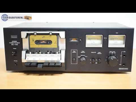 Sansui SC 1110 Black Stereo Cassette Deck Demonstration Video - For sale at www.variousstorenl.com