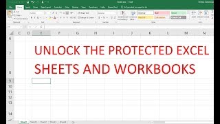 Unlocking password protected excel sheets and workbook