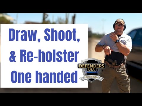How to Draw, shoot, and re-holster with only one hand! One handed draw stroke from concealment VP9.