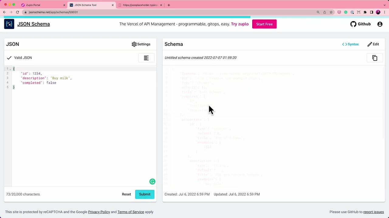 API Request Validation with JSON Schema