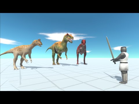 CARNOTOSAURUS & ALLOSAURUS & CRYOLOPHOSAURUS vs EVERY UNIT - Animal Revolt Battle Simulator