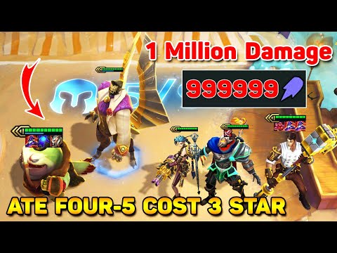 Feeding ⭐⭐⭐ 3 Star Tahm Kench with Four 5-Cost 3 Star Champions | First Time In The World | TFTSET 6