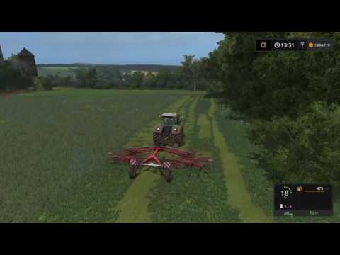 Mowing,Tedding And Windrowing In Multiplayer On Chellington 17