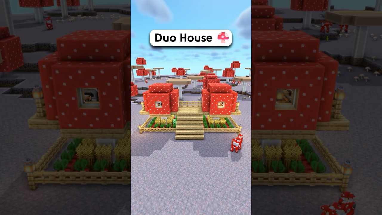 Minecraft Duo House Tutorial🍄