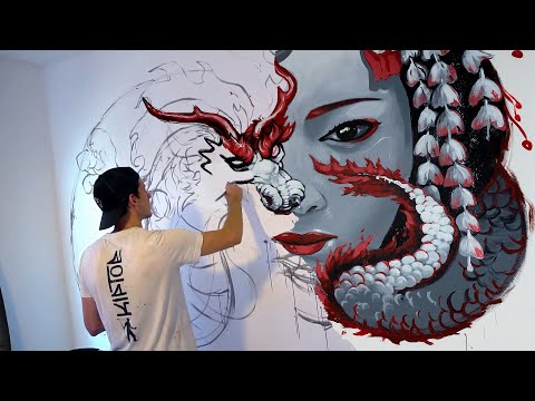 Painting An Epic Bedroom Mural in 10 Hours!