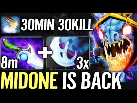 🔥 8MIN Diffusal Slark 30 MIN 30 KILLs WTF Monster — MIDONE still God 1 KILL/MIN Carry Dota 2 Pro