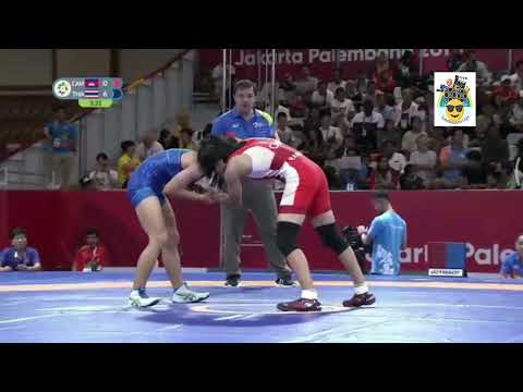 Jantima Virangsa vs Chan Raksmey | Women’s Freestyle 53kg | Asian Games 2018 Highlights