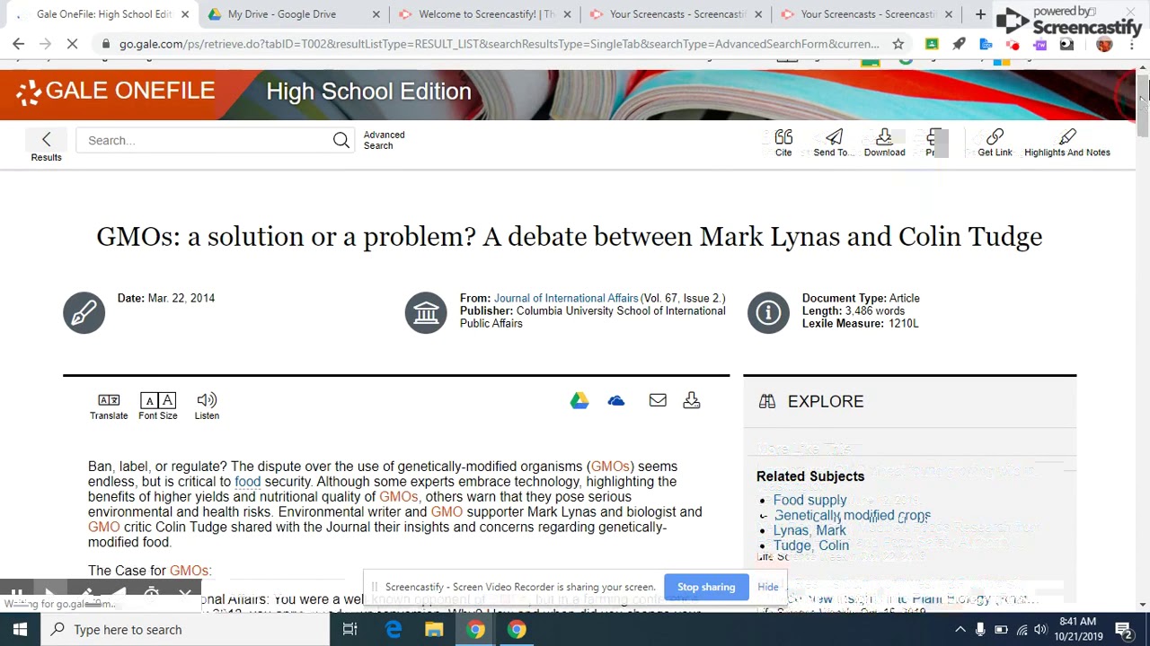 Gale Infotrac Database Tutorial