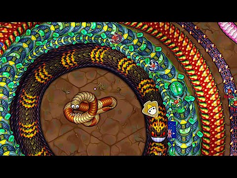 Circling the Top Player on Leaderboard! Funny Snake Game - Little Big Snake