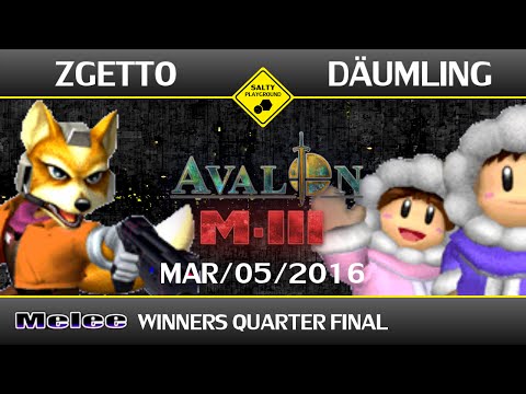 Avalon M-III - Zgetto (Fox) Vs Däumling (Ice Climbers) - SSBM Singles Winners Quarter Final