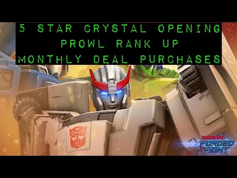 5 Star Crystal Opening, Ranking Up Prowl & Best Monthly Deals — Transformers: Forged to Fight