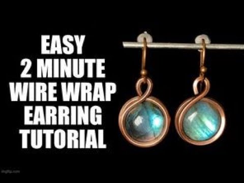 EASY 2 Minute Wire Wrapped Earring Tutorial