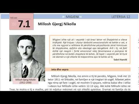 Letersia Berthame 12 Mesimi 7 1 Jeta dhe vepra e Migjenit  Analizë Vargjet e lira