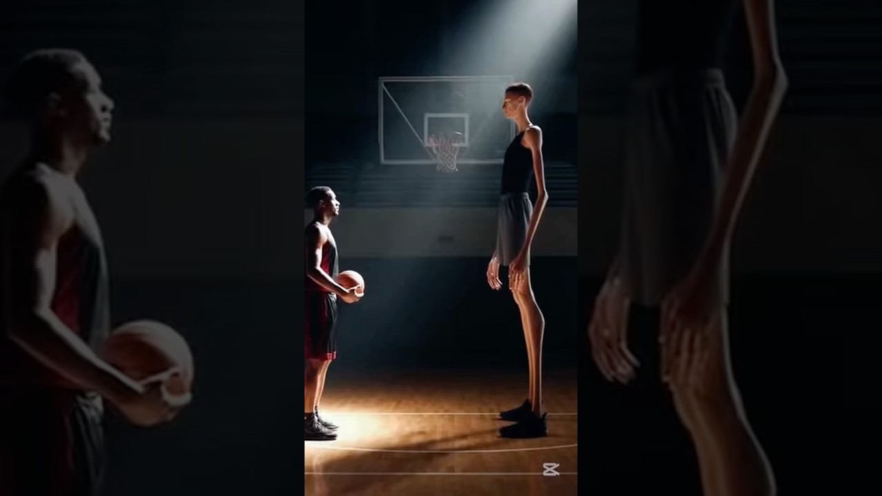 A Top Basketball Player Encounters a Person from the Future #basketball #human  #aivideo