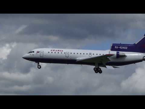 Yakovlev Yak-42 Landing in Moscow Domodedovo/DME/UUDD. Як-42  посадка в Домодедово