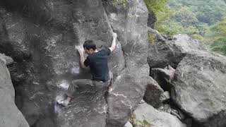 Video thumbnail of 伊舎那天, 四段- (8a). 三峰 (Mitsumine)