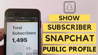 How To Show Subscribers On Snapchat Public Profile