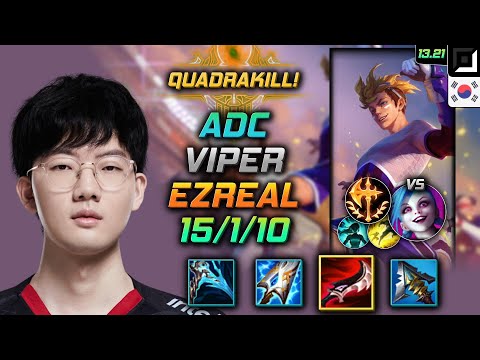 Ezreal Adc Build Viper Duskblade of Draktharr Conqueror - LOL KR Master Patch 13.21