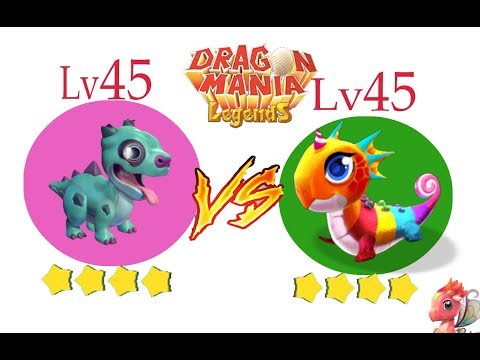 D_CANDY vs D_ZOMBIE (LV 45 - LV 45) WHO'S BETTER?! - DRAGON MANIA LEGENDS #1100 HD