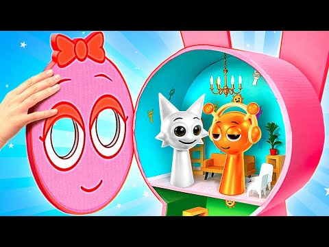 Magic Cardboard Sprunki House 🪄*Parenting Hacks With Sprunki*