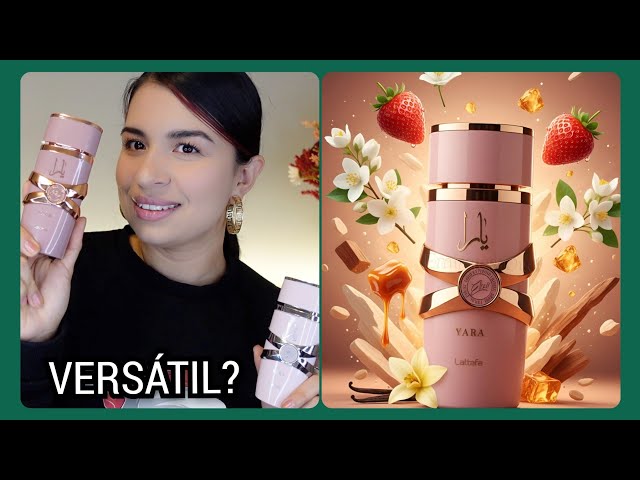 Vídeo relacionado con Lattafa Yara Elixir Eau de Parfum, diseño en rosa y oro, lujosa botella de cristal, perfume para mujer de 100 ml
