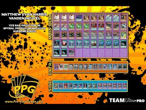 YCS San Diego Top 32 - SPYRAL Pendulum Magician Supreme Kings - Matthew Evan Harris Vanden Heuvel