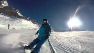 preview picture of video 'First GoPro Hero 3+ Black  Snowboarding in Wengen'
