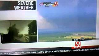 preview picture of video 'Moore Oklahoma F5 Tornado wall cloud scene from Mustang, Oklahoma 5/21/2013'