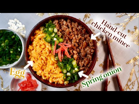 Basic Japanese Food | Easy 3-Colour Rice Bowl (Soboro Don Recipe / Easy Chicken Recipe)