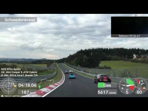 Nordschleife 09.10.2016 Mini R57 JCW Cabrio vs Mini F56 JCW