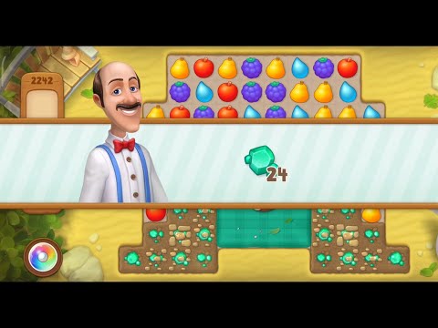 Gardenscapes Level 2242 Walkthrough "No Boosters Used"