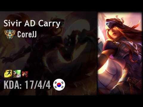 Sivir AD Carry vs Jhin - CoreJJ - KR Challenger Patch 6.9