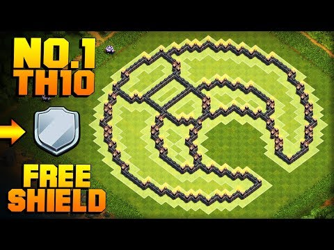BEST TH10 FARMING BASE + PROOF! | Moon | CoC Town Hall 10 FREE SHIELD Base | Clash of Clans