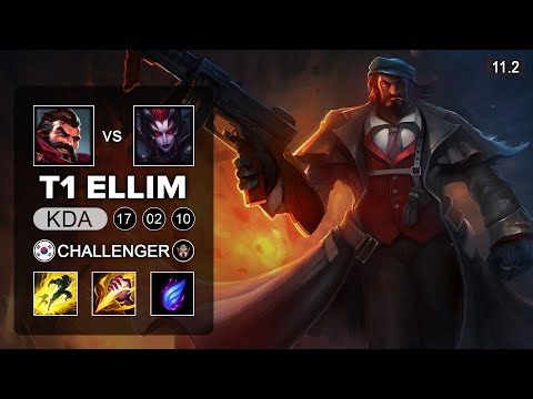 T1 Ellim Graves Jungle vs Elise - KR Challenger Patch 11.2
