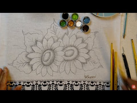 Roberto Ferreira - NOVO PROJETO - Vamos Aprender a Pintar Folhas e Girassol Azul - P1